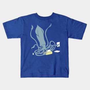 Squid on a Typewriter Kids T-Shirt